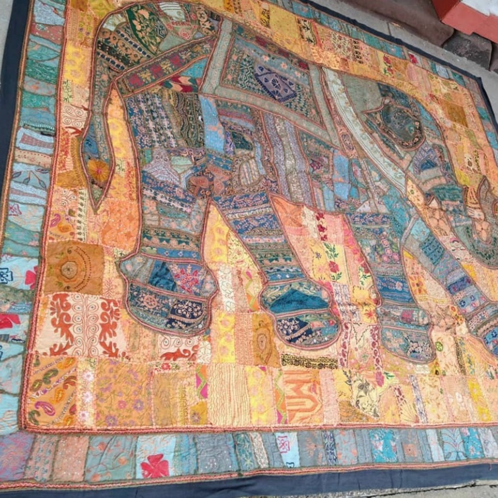 Handmade Elephant Tapestry From India